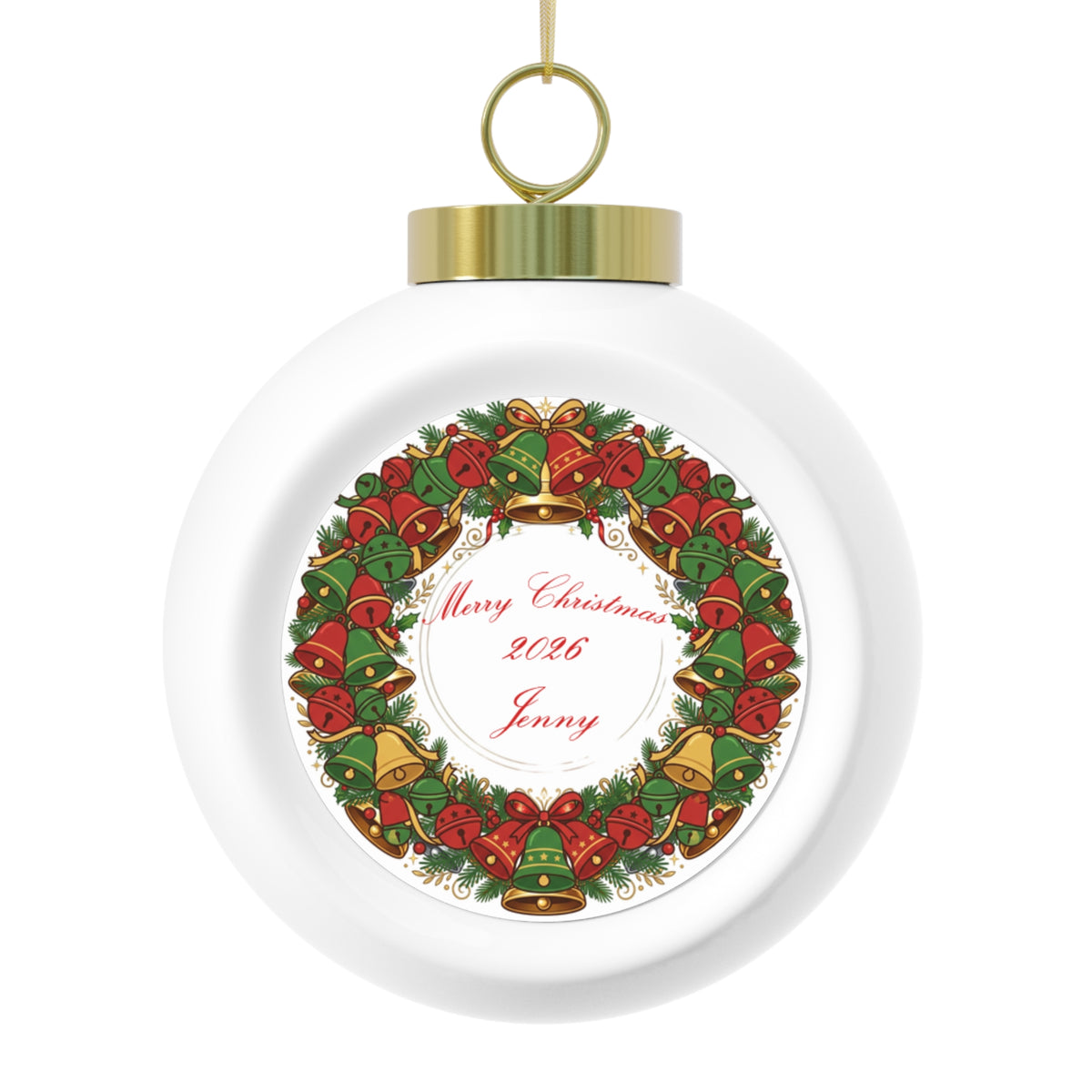 Personalized Christmas Keepsake Ornament — Name & Year