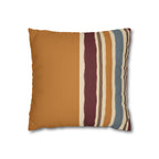 Atelier Stripe + Mustard Faux Suede Pillow Cover