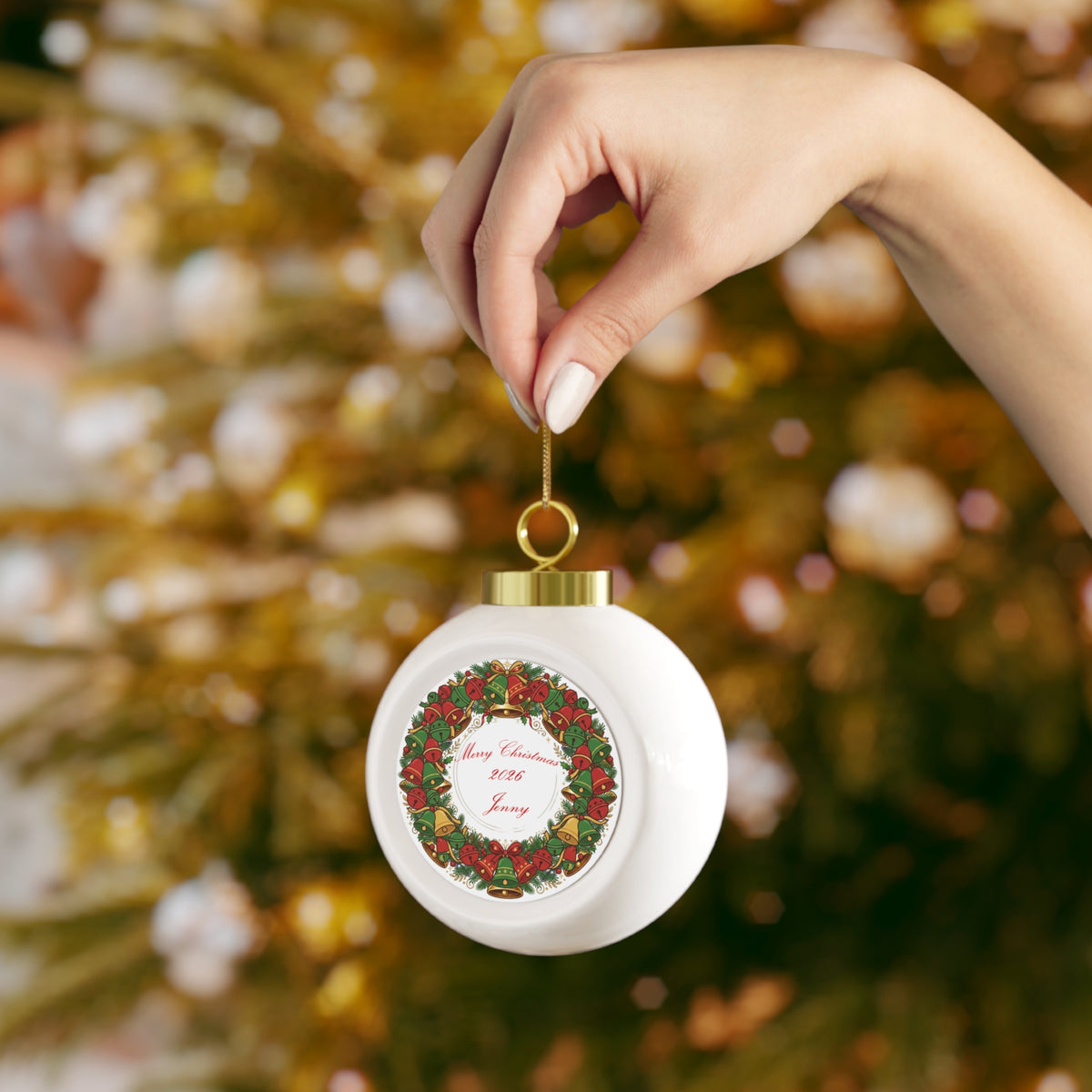 Personalized Christmas Keepsake Ornament — Name & Year