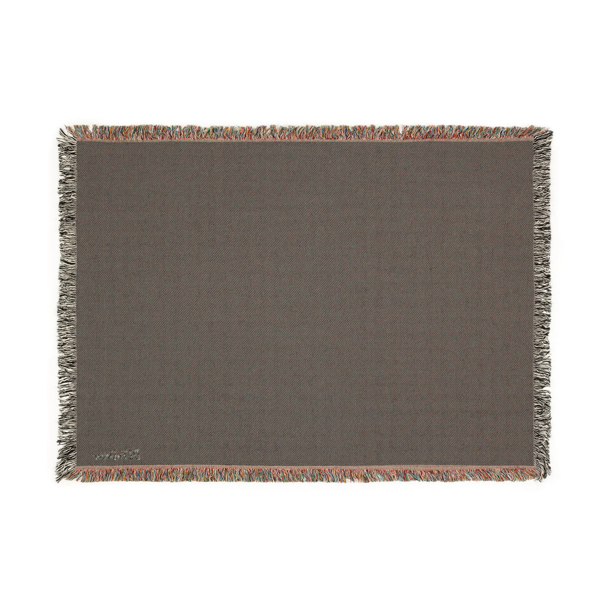 Burgundy and Fringe Woven Throw