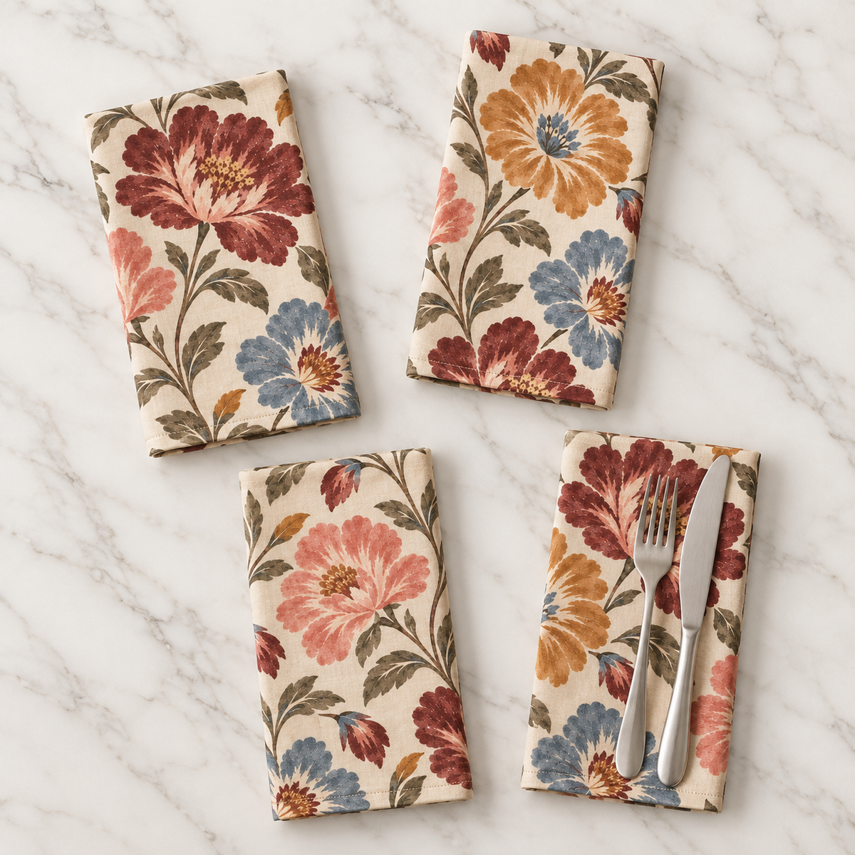Heirloom Bloom Napkins — Set of 4