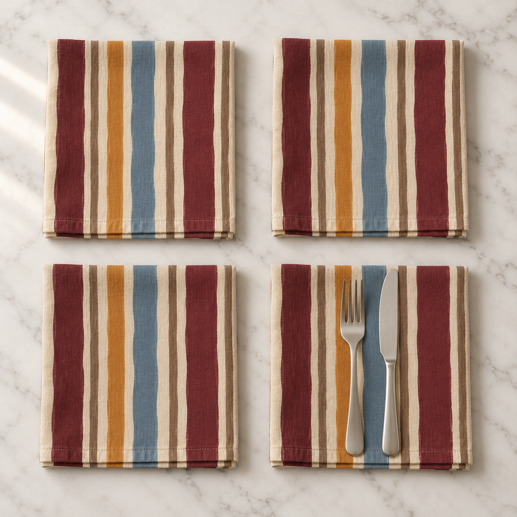 Atelier Stripe Napkins — Set of 4