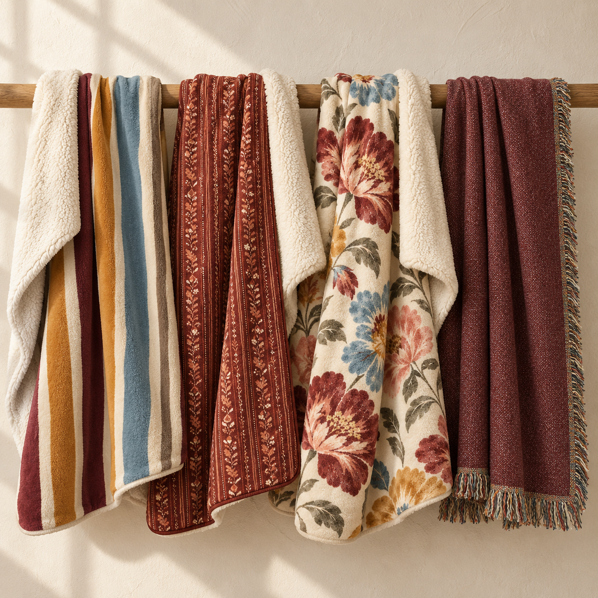 Atelier Stripe Sherpa Throw