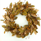 Amber Magnolia & Berry Wreath — 20"